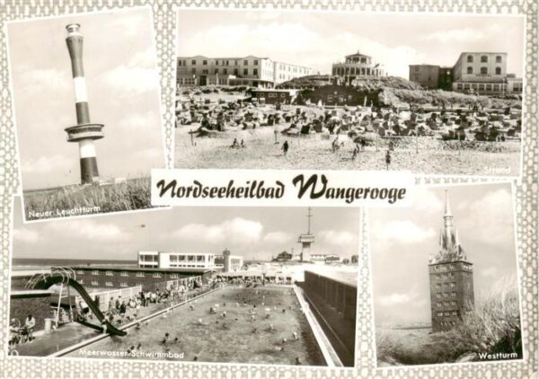 Wangerooge Wangeroog Nordseebad Neuer Leuchtturm Panorama Meerwasser Schwimmbad