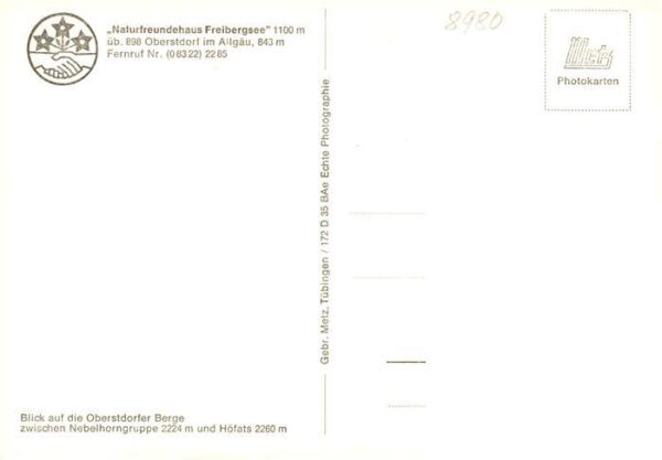 Oberstdorf Naturfreundehaus Freibergsee – Bild 2