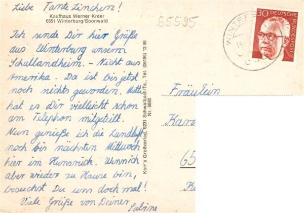 Winterburg Fliegeraufnahme Teilansichten Wildpark Kaufhaus Kreer – Bild 2