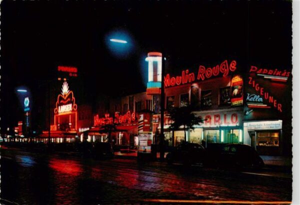 Hamburg St Pauli Reeperbahn bei Nacht