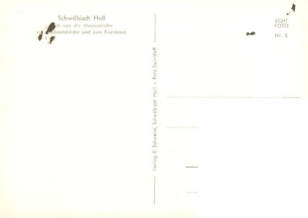 Schwaebisch Hall Michaelskirche und Kornhaus Blick von der Mauerstrasse – Bild 2