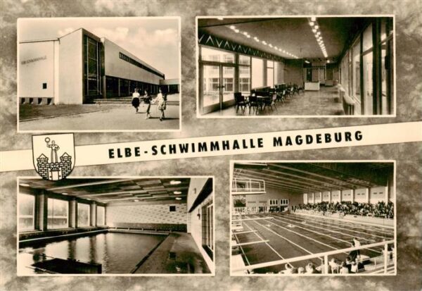 Magdeburg Elbe Schwimmhalle Teilansichten