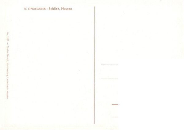 Schlitz Hessen Schloss Turm Kirche Kuenstlerkarte – Bild 2