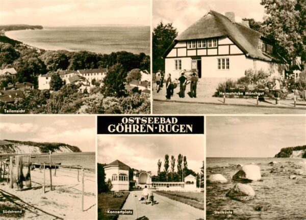 Goehren  Ostseebad Ruegen Teilansicht Heimatstube Moenchgut Suedstrand Konzertpl