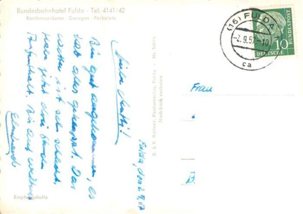 Fulda Bundesbahnhotel Vorhalle – Bild 2