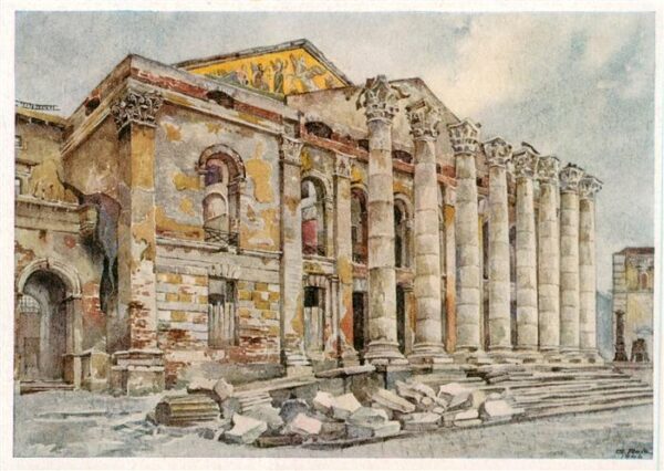 Muenchen Bayerische Staatsoper 1945 46 Aquarell