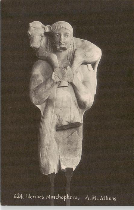 Skulpturen Hermes Moschophoros A.M.Athens