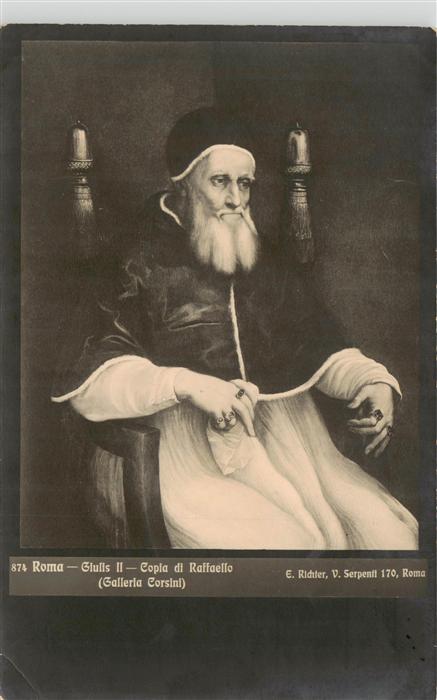 Papst Pope Pape Roma Giulis 2 Capla di Raffaello