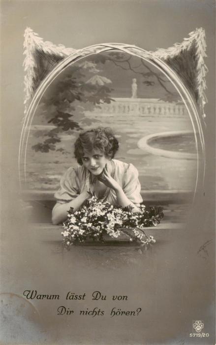 Foto RPH Nr. Nr. 5719/20 Warum laesst du von dir nichts Hoeren Frau Bluemen