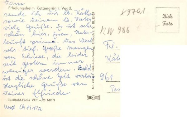 Kottengruen Werda Erholungsheim Kottengruen Gastraum Panorama – Bild 2