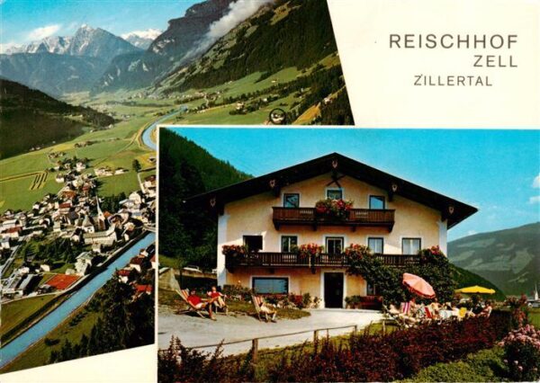 Zell Ziller Tirol AT Fliegeraufnahme Fremdenheim Reischhof