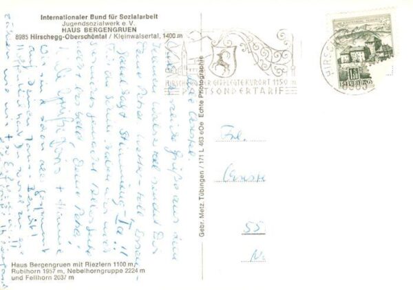 Oberschoental Hirschegg Internationaler Bund fuer Sozialarbeit Haus Bergengruen – Bild 2