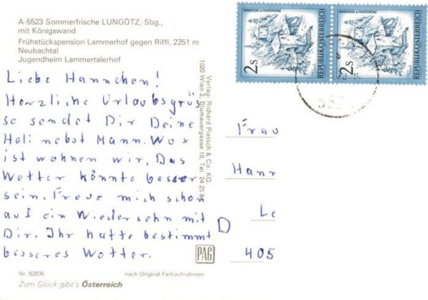 Lungoetz Annaberg Lammertal AT Panorama mit Koenigswand Pension Lammerhof mit Ri – Bild 2