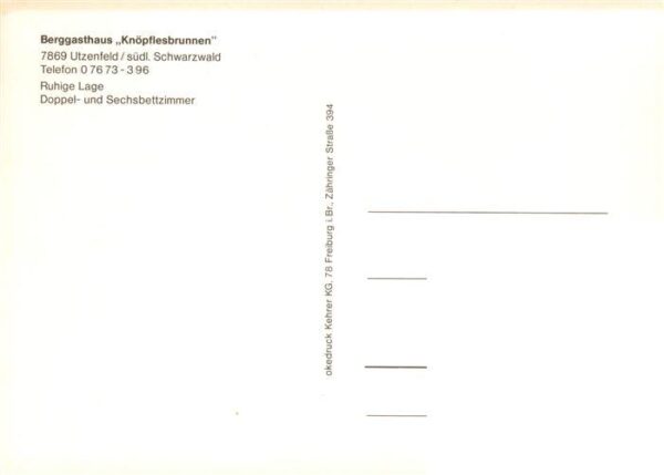Utzenfeld Schwarzwald Berggsthaus Knoepflesbrunnen Gastraeume Panorama Viehweide – Bild 2