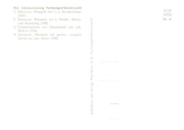 Furtwangen Schwarzwaelder Waaguhr Schwarwaelder Wanduhr mit Pendel Wecker und Mo – Bild 2