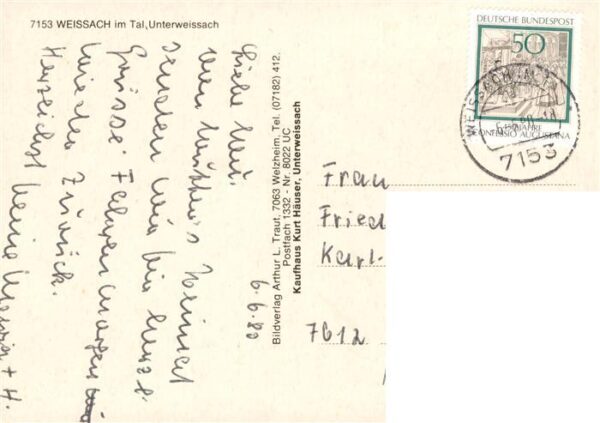 Unterweissach Rathaus und ev Kirche – Bild 2