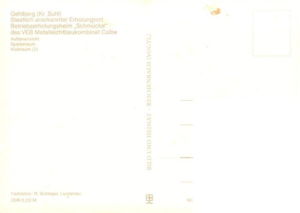 Gehlberg Betriebserholungsheim Schmuecke des VEB Metalleichtbaukombinat Calbe Sp – Bild 2