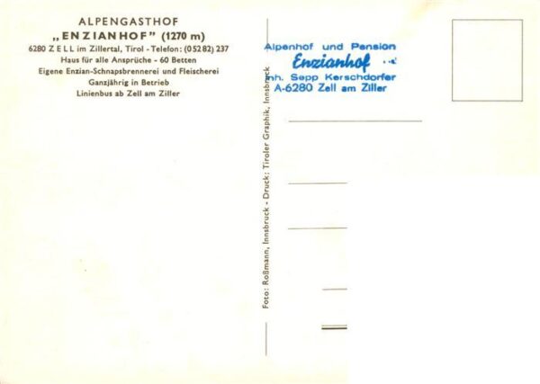 Zell Ziller Tirol AT Alpengasthof Enzianhof – Bild 2