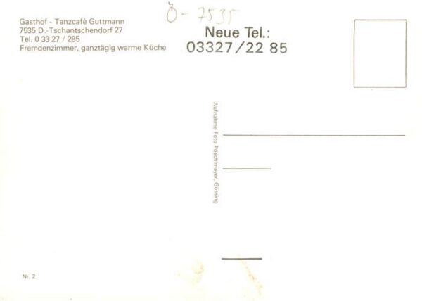 Deutsch Tschantschendorf Tobaj Gasthof Tanzcafe Guttmann Gastraeume Bar – Bild 2