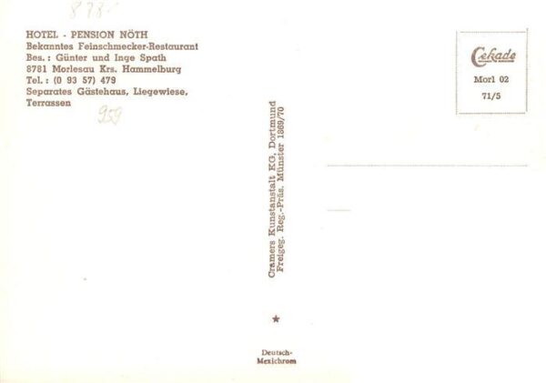 Morlesau Hammelburg Unterfranken Hotel Pension Noeth Fliegeraufnahme – Bild 2