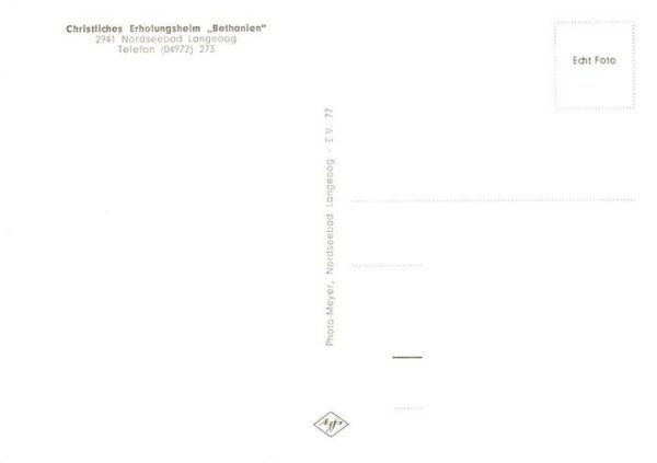 Langeoog Nordseebad Christliches Erholungsheim Bethanien Teilansichten – Bild 2