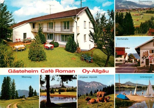 Oy Gaesteheim Cafe Roman Moorweg Schwarzenberger Weiher Allgaeuer Alpvieh Gruent