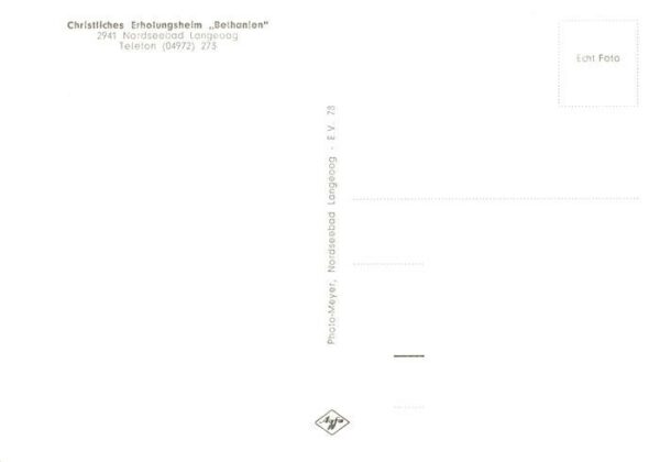 Langeoog Nordseebad Christliches Erholungsheim Bethanien – Bild 2