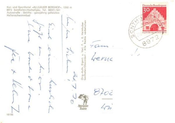 Sonthofen  Oberallgaeu Kur und Sporthotel Allgaeuer Berghof – Bild 2