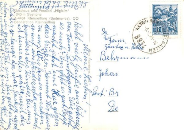 Kleinreifling Gasthaus Pension Niglalm Gaststube – Bild 2