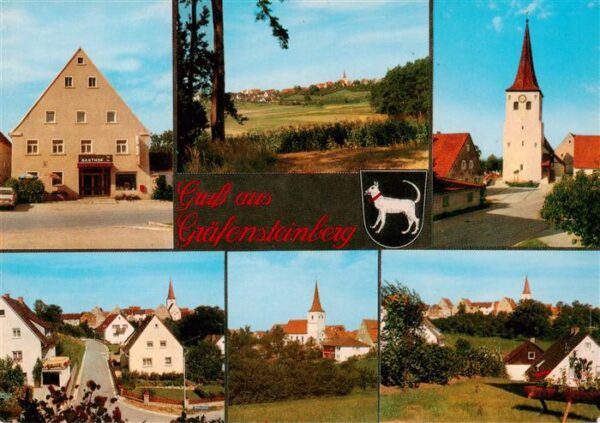 Graefensteinberg Gasthof Schwarzes Kreuz Panorama Kirche Ortspartien