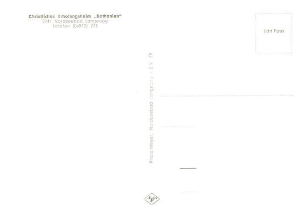 Langeoog Nordseebad Christliches Erholungsheim Bethanien – Bild 2