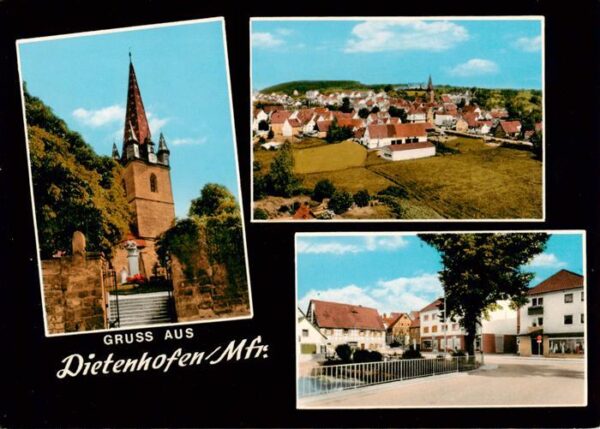 Dietenhofen Mittelfranken Kirche Panorama Ortspartie