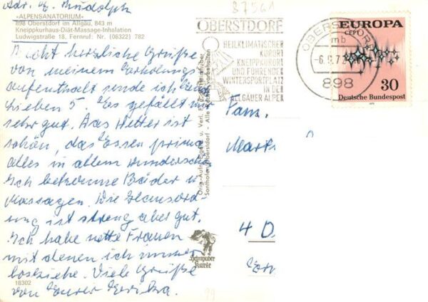 Oberstdorf Alpensanatorium Gastraeume Zimmer Kuranwendungen – Bild 2