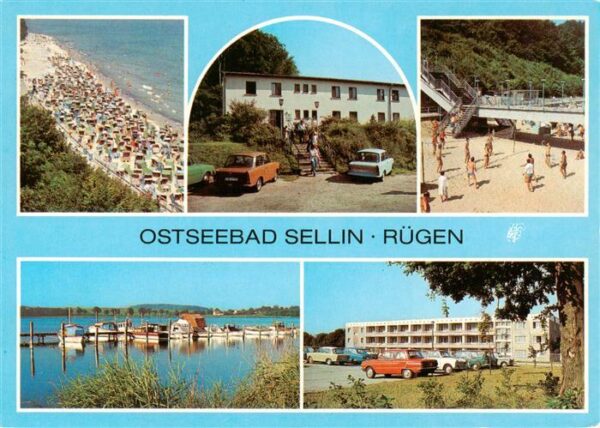 Sellin  Ruegen FDGB Erholungsheim Waldfrieden Freitreppe zum Strand Bootsstege a