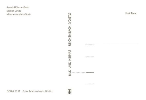 Goerlitz  Sachsen Historischer Nikolai Friedhof Jacob Boehme Grab Moller Linde M – Bild 2