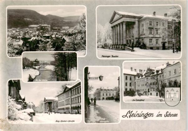Meiningen Thueringen Panorama Werrapartie Meininger Theater Aug Bebel Strasse Ge