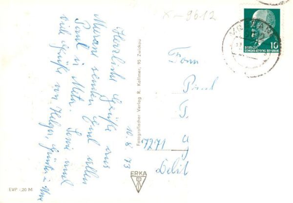 Meerane Bahnhof Postamt Gasthof Schwanefeld Steile Wand Bergstrasse – Bild 2