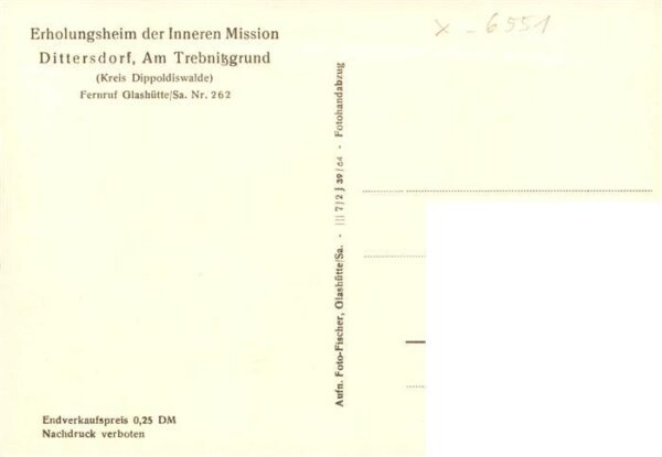 Dittersdorf Glashuette Sachsen Erholungsheim der Inneren Mission – Bild 2