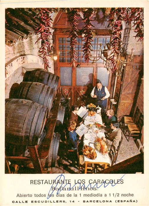 Barcelona Cataluna Restaurante Los caracoles