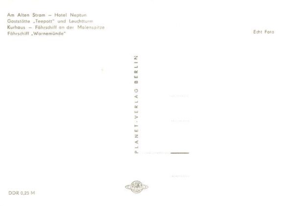 Warnemuende Ostseebad Am Alten Strom Hotel Neptun Gaststaette Teepott und Leucht – Bild 2