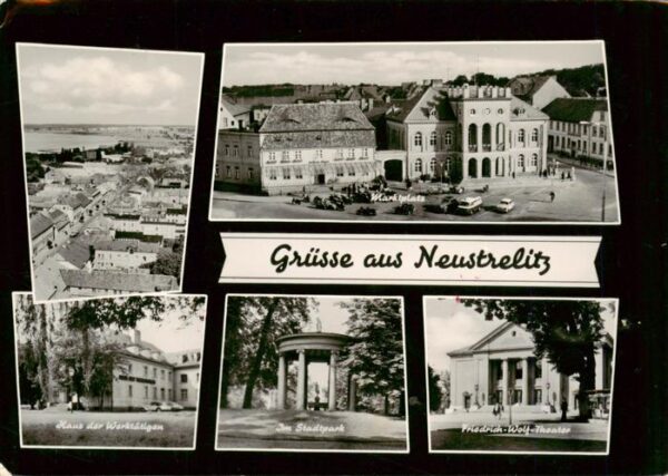 Neustrelitz Panorama Haus der Werktaetigen Marktplatz Im Stadtpark Friedrich Wol