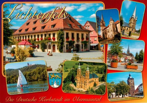 Lichtenfels Bayern Die Deutsche Korbstadt Historisches Rathaus Kirche Fussgaenge