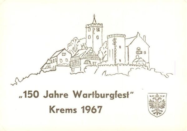 Krems Donau AT 150 Jahre Wartburgfest Kuenstlerkarte