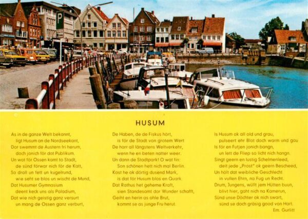 Husum  Nordfriesland Schiffbruecke Hafen Gedicht