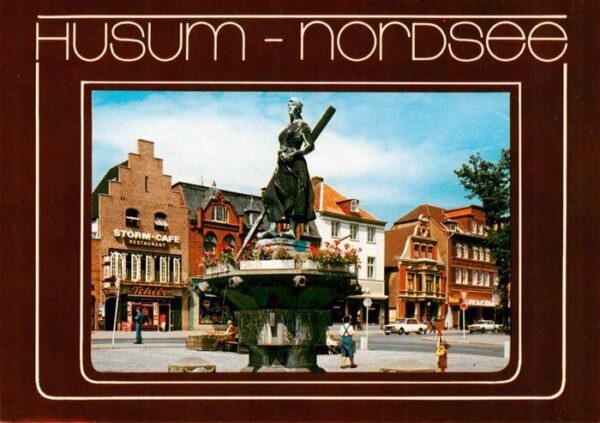 Husum  Nordfriesland Marktplatz Brunnen Altstadt