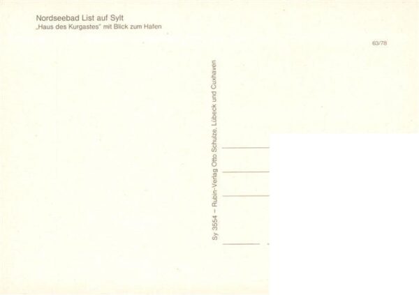 List  Sylt Haus des Kurgastes mit Blick zum Hafen – Bild 2