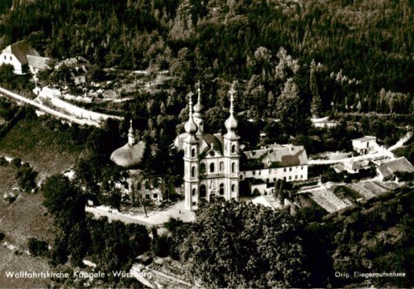 Wuerzburg Bayern Wallfahrtskirche Kaeppele Original Fliegeraufnahme