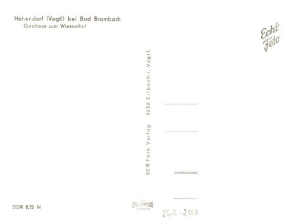 Hohendorf Vogtland Gasthaus zum Wiesenthal – Bild 2