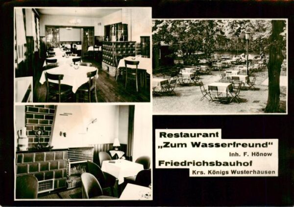 Friedrichsbauhof Restaurant Zum Wasserfreund Gastraum Gartenrestaurant
