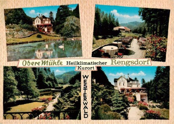 Rengsdorf Obere Muehle Gaststaette Terrasse Landschaftspanorama Heilklimatischer